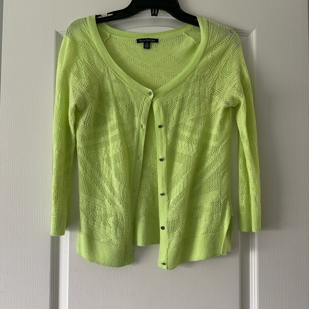 American Eagle Outfitters Light Green Cardigan